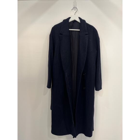 COS Wool Belted Coat Navy - Picture 11 of 15